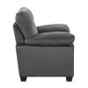 Modern Sleek Design Living Room Furniture 1pc Chair Dark Gray Fabric Upholstered Comfortable Plush Seating