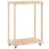 Log Holder with Wheels 30.1"x15.7"x42.5" Solid Wood Pine