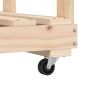 Log Holder with Wheels 30.1"x15.7"x42.5" Solid Wood Pine