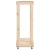 Log Holder with Wheels 30.1"x15.7"x42.5" Solid Wood Pine