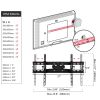 LEADZM TMDS-204 32"-70" 110Lbs VESA600*400 Full Motion TV Wall Mount Tilt Range 0-15¬∞ YF