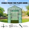 VEVOR Walk-in Green House, 4.6 x 4.6 x 6.6 ft , Greenhouse with Shelves, High Strength PE Cover with Zipper Door and Steel Frame, Assembly in Minutes