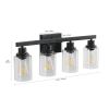 (Same as W1340P197620/L001010-B4) 4-Lights Farmhouse Vanity Lights Fixture Rustic Bathroom Light Fixture Bathroom Sconce (Without Bulbs)