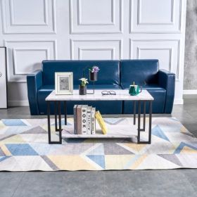 Fiber Board Coffee Table (Color: White)