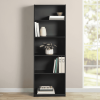 5-Shelf Bookcase with Adjustable Shelves, White