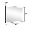 Rectangular Single Aluminum Framed Anti-Fog LED Light Wall Bathroom Vanity Mirror