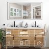Rectangular Single Aluminum Framed Anti-Fog LED Light Wall Bathroom Vanity Mirror
